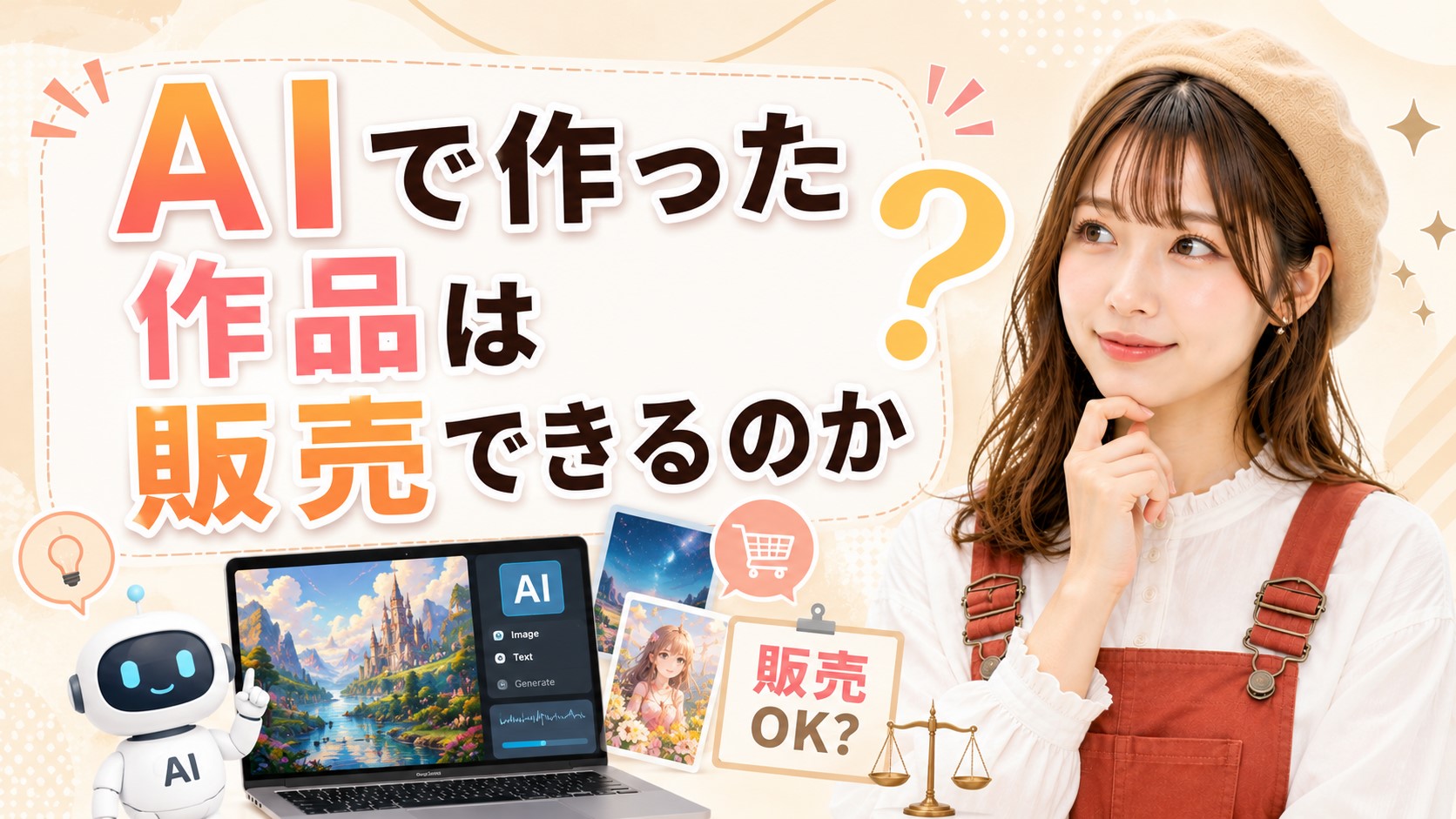 AIで作った作品は販売できるのか