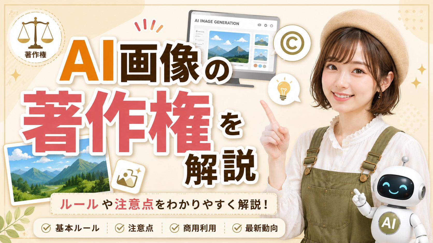 AI画像の著作権を解説　