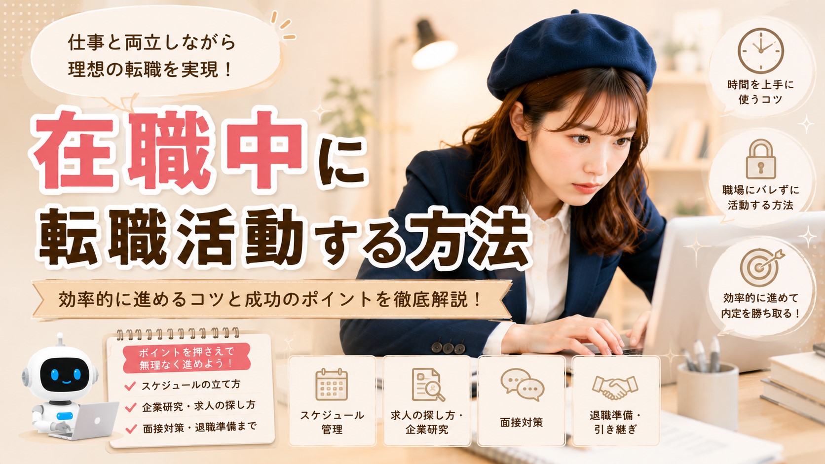 在職中に転職活動する方法
