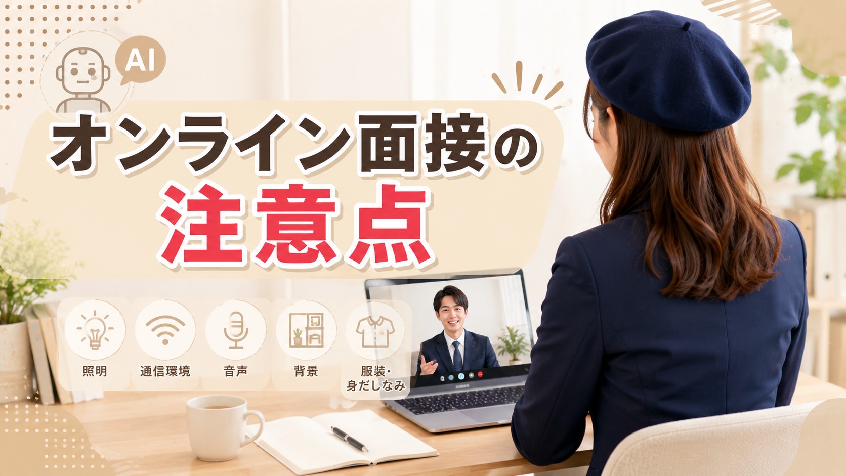 オンライン面接の注意点