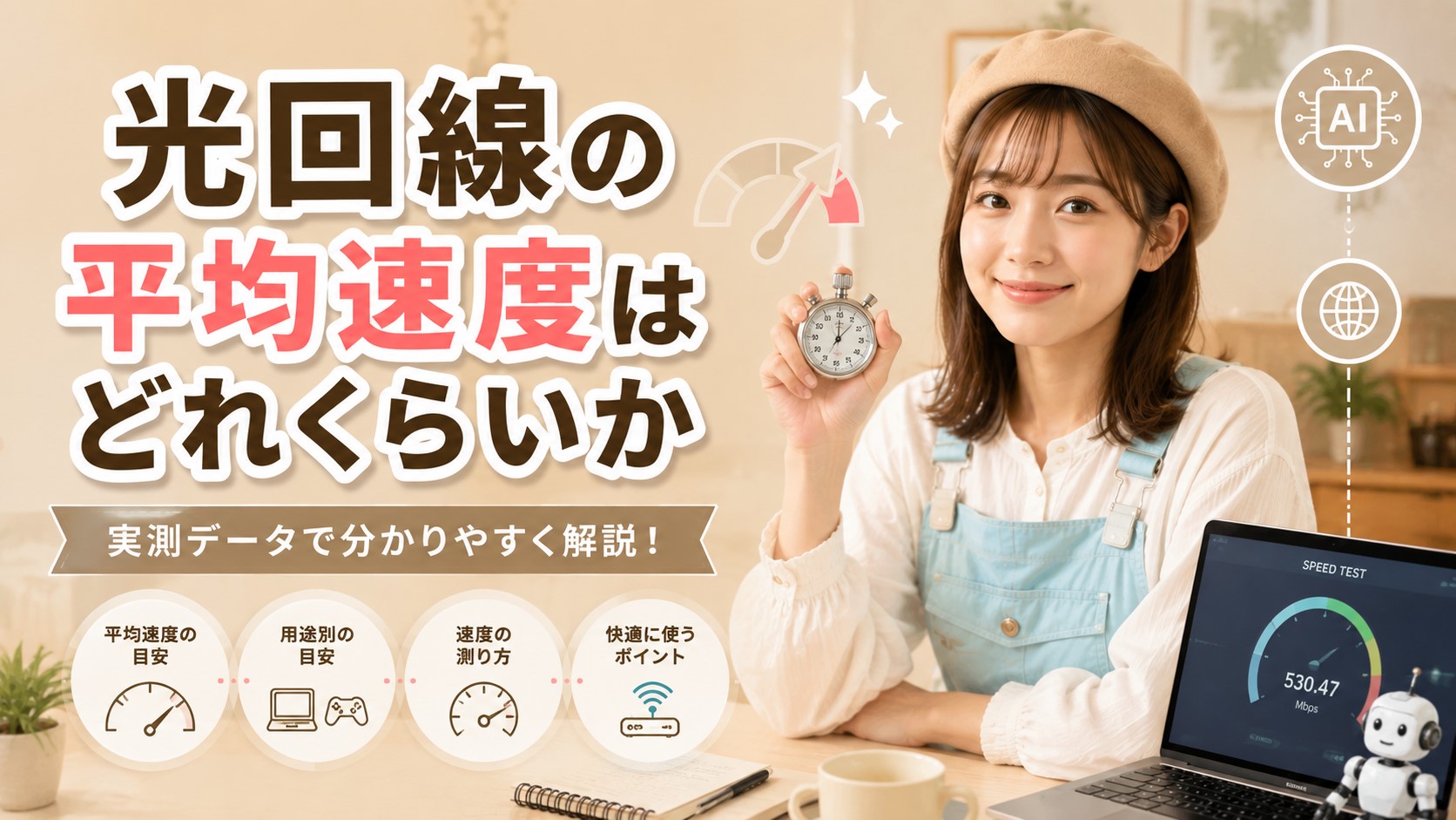 光回線の平均速度はどれくらいか