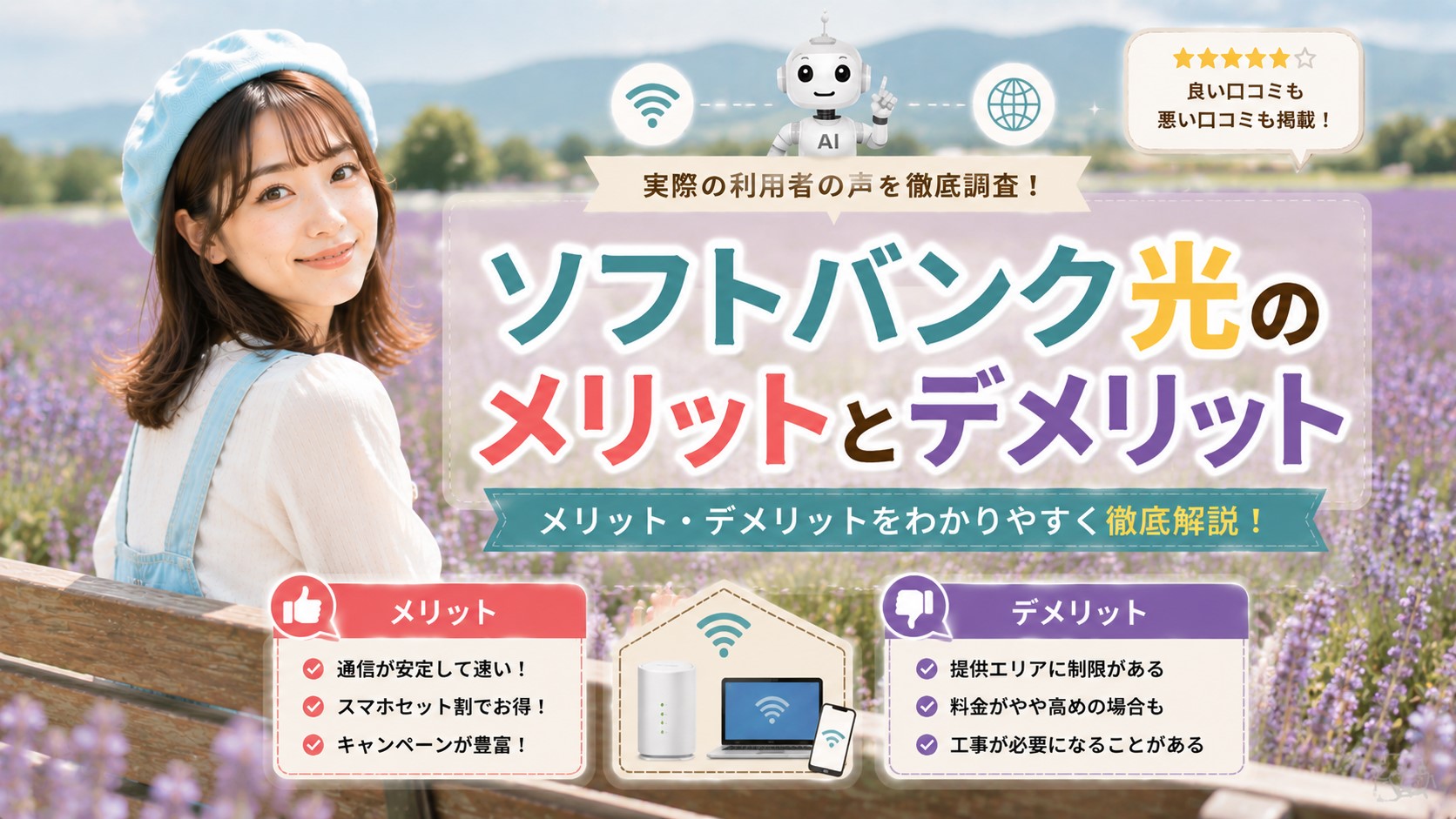 ソフトバンク光のメリットとデメリット