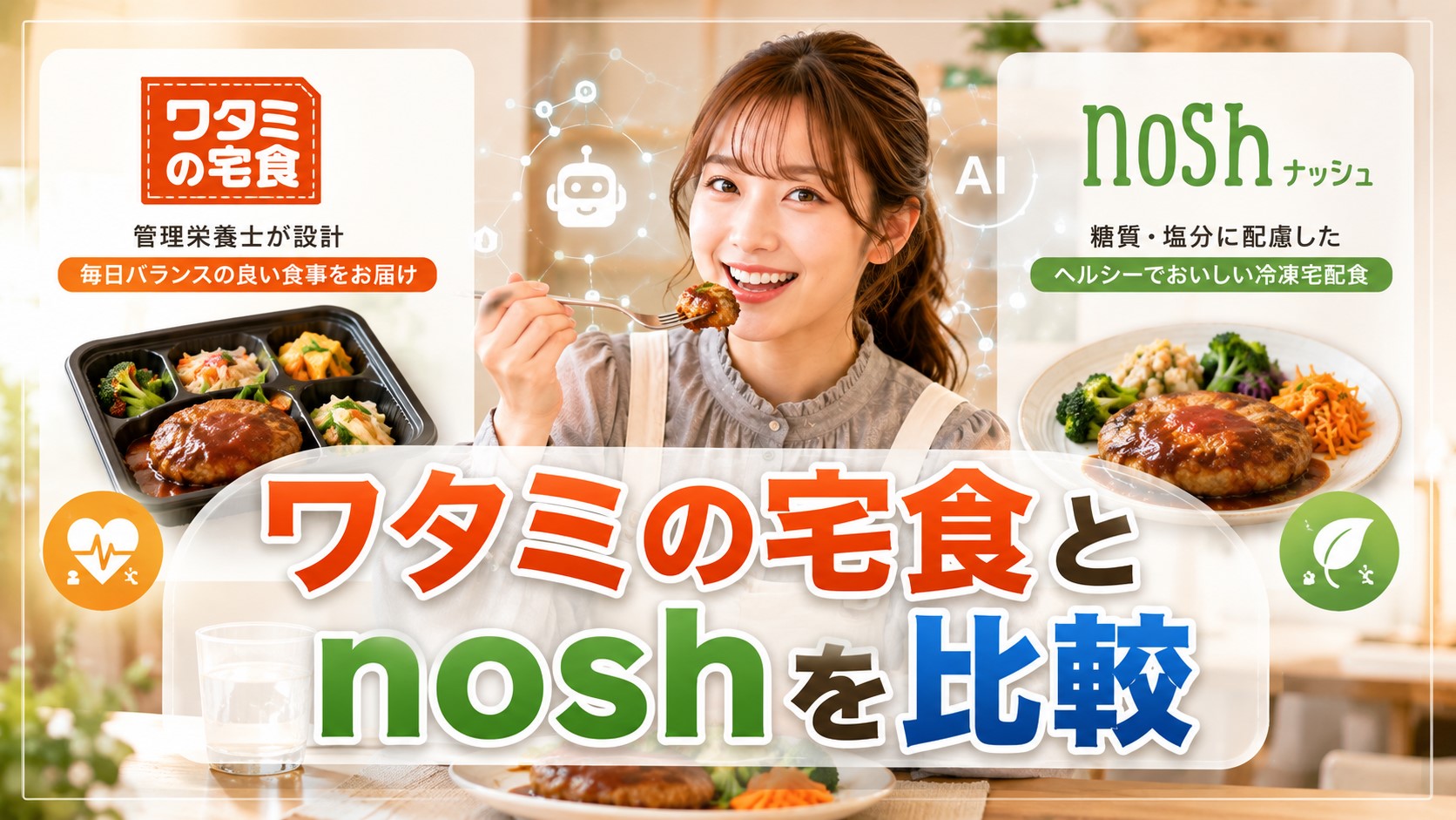 ワタミの宅食とnoshを比較