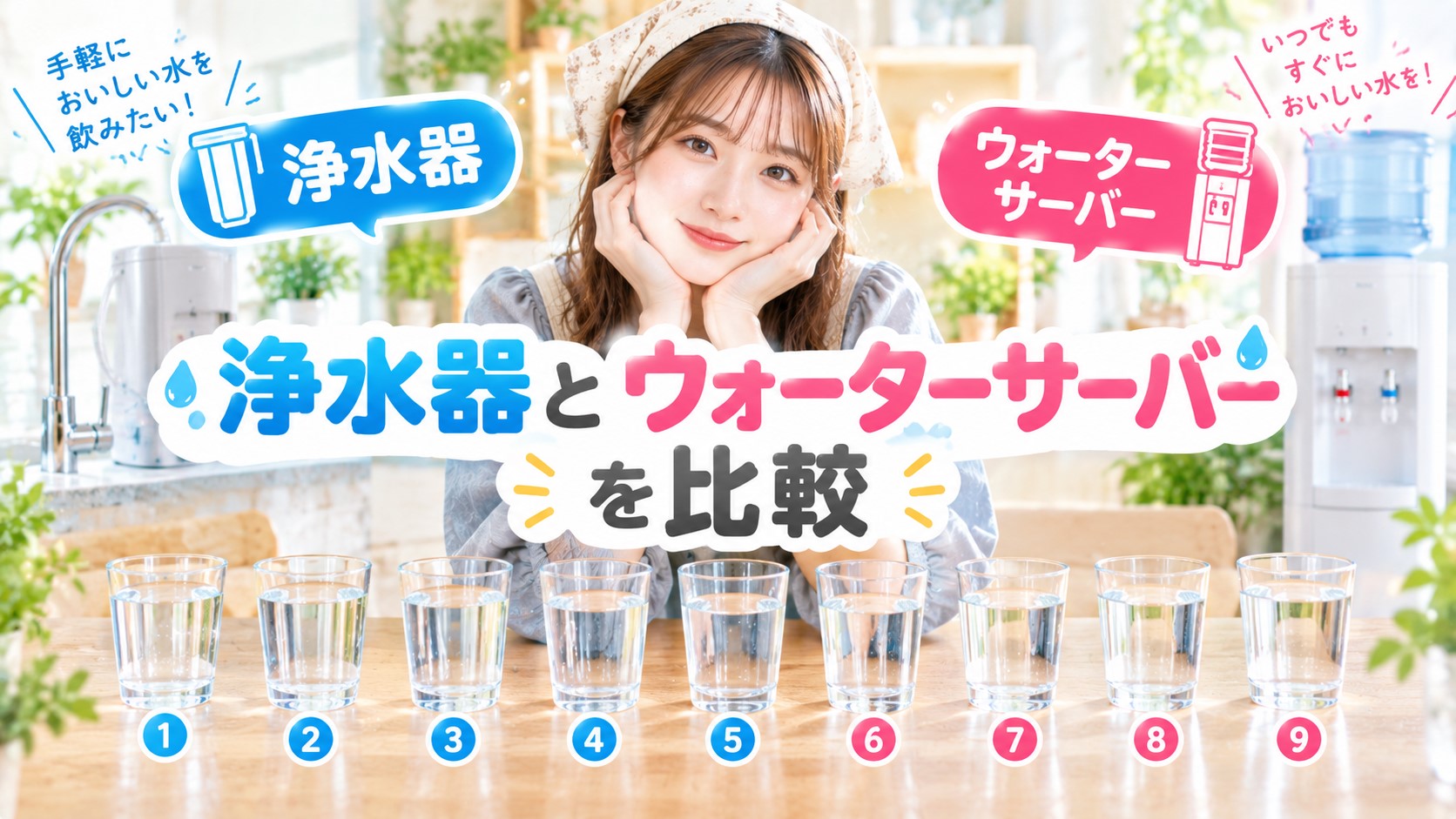 浄水器とウォーターサーバーを比較