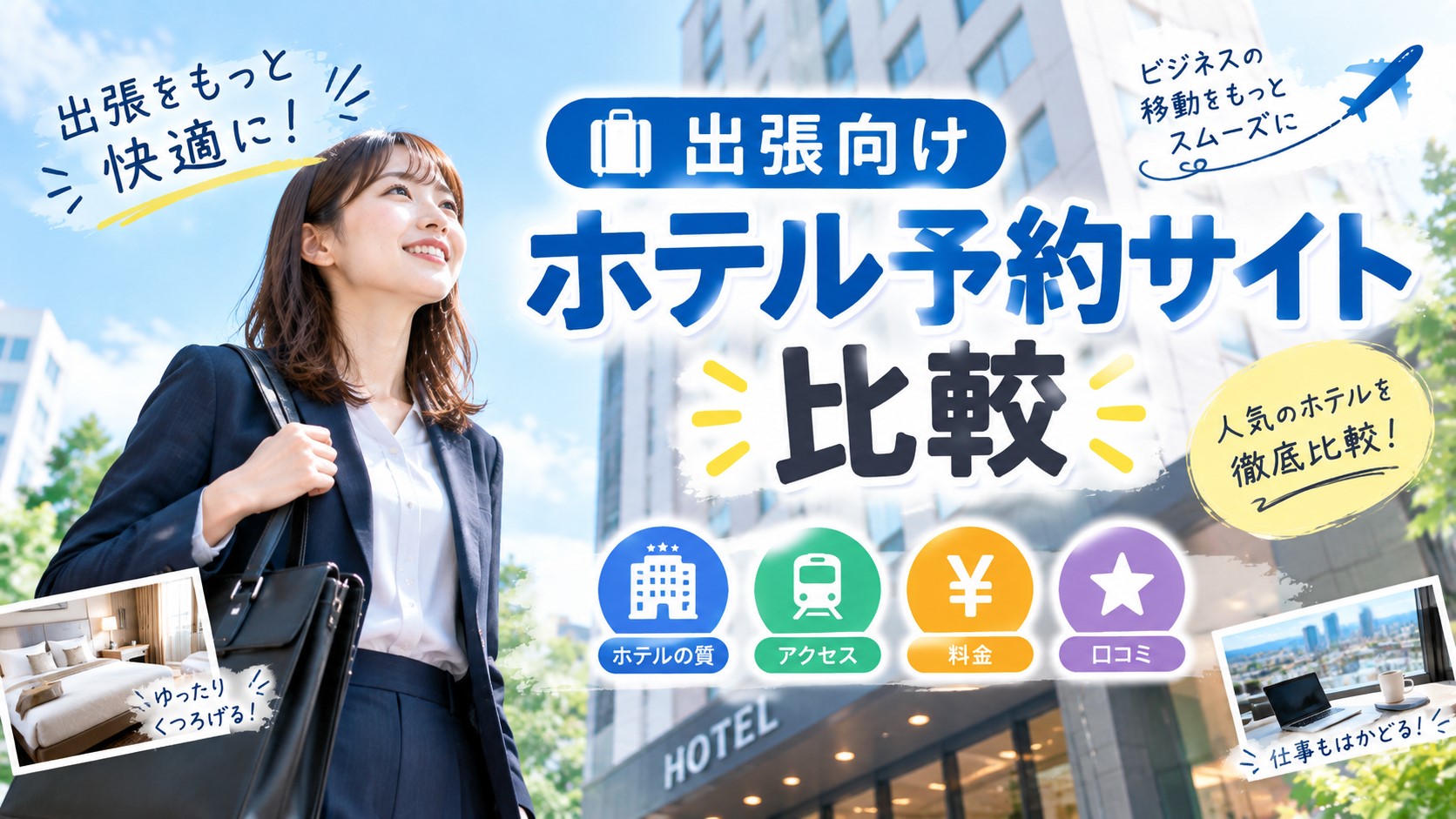 出張向けホテル予約サイト比較
