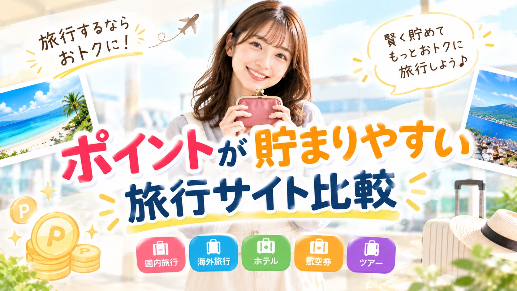 ポイントが貯まりやすい旅行サイト比較
